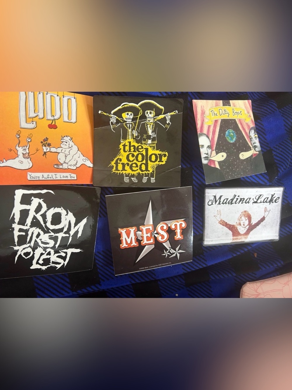 Emo sticker bundle pop punk y2k  from first to last ludo the color Fred